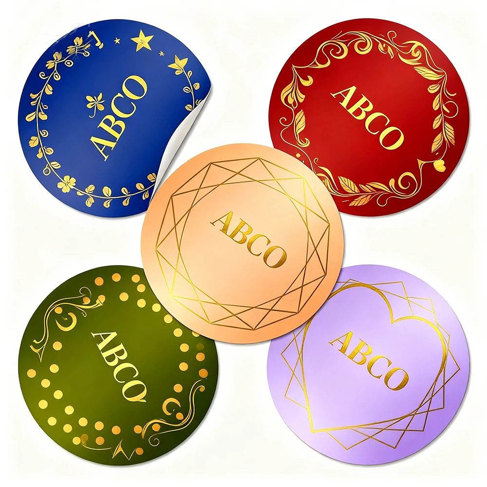 Custom Logo Die Cut Label Stickers Single Sided Acrylic Adhesive