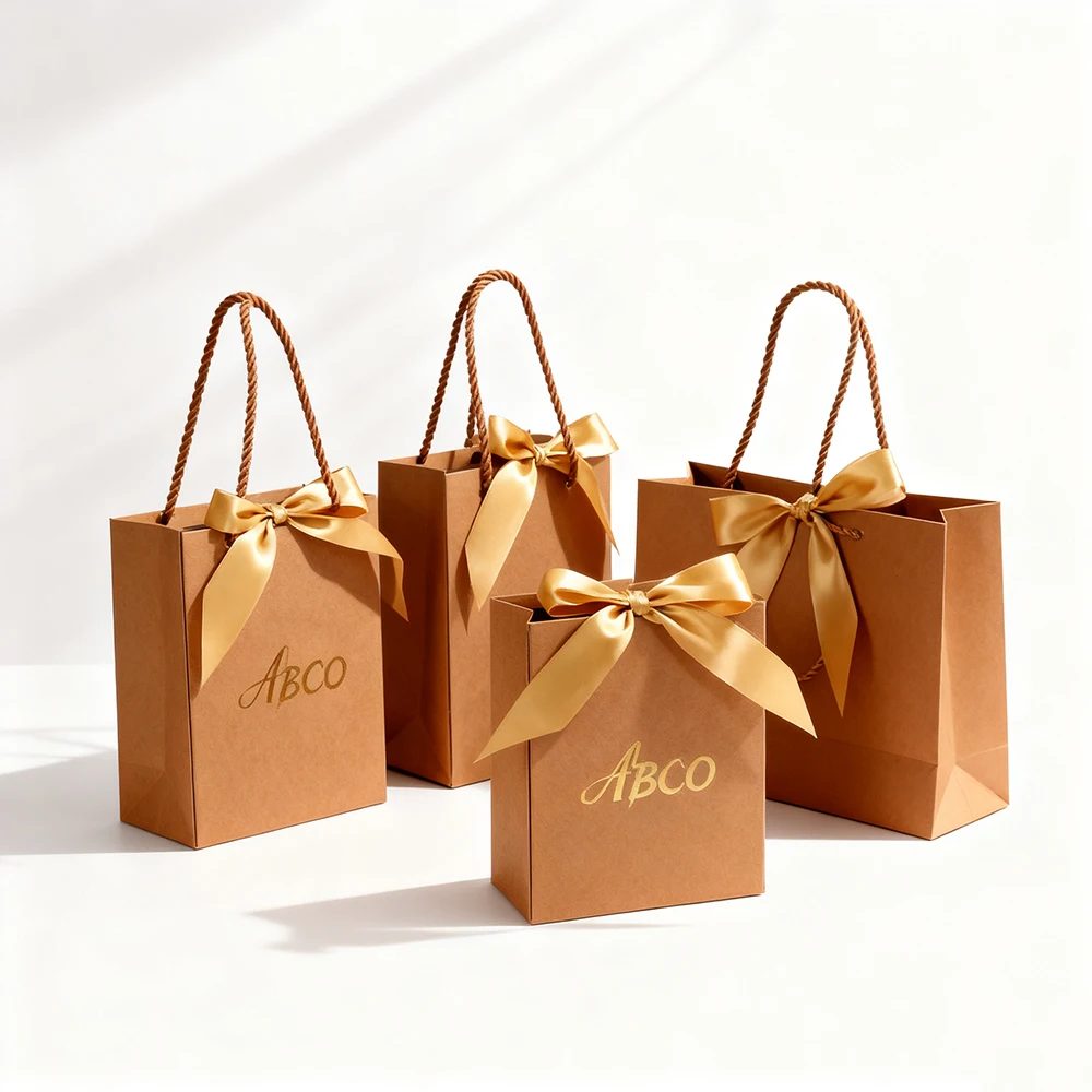 Light Luxury Handmade Kraft Gift Wrap Bags