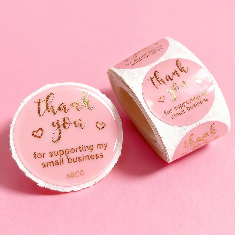 Customizable Multi-color Polyester Stickers Hot Pink Acrylic Adhesive Logo Boxes
