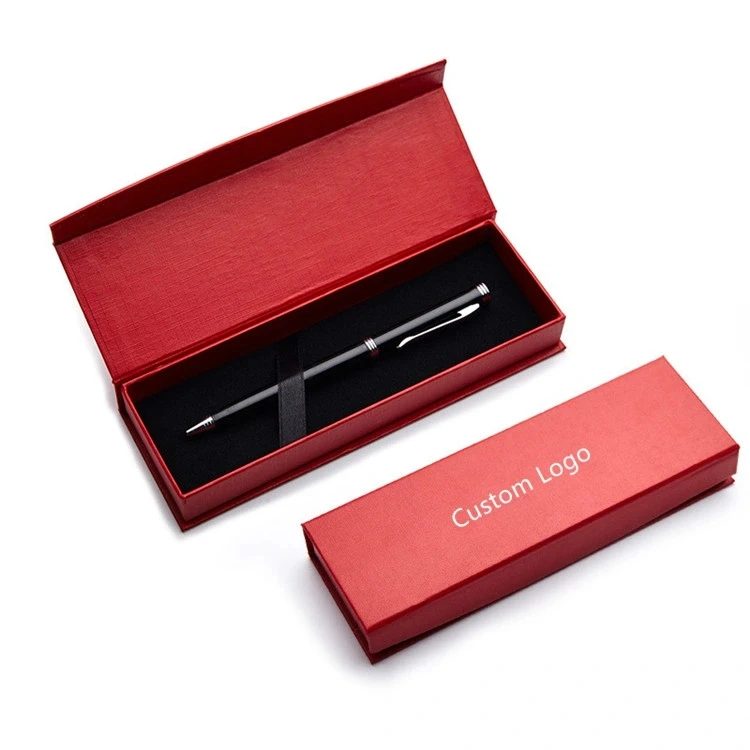 High-grade Rectangular Flip Lid Magnetic Pen Box