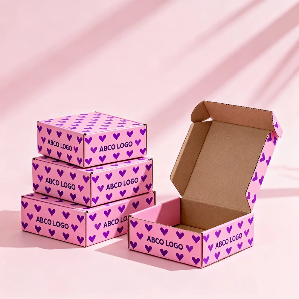 Corrugated Boxes UV Printing Recycled Materials For Retail Gift Wrapping