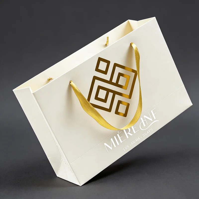 Luxury Blue Boutique Perfume Packaging Wedding Paper Bags