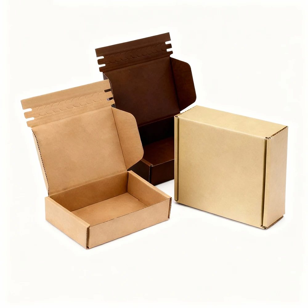 Factory Direct Custom Logo Printed Kraft Brown Corrugated Paper Boxes
