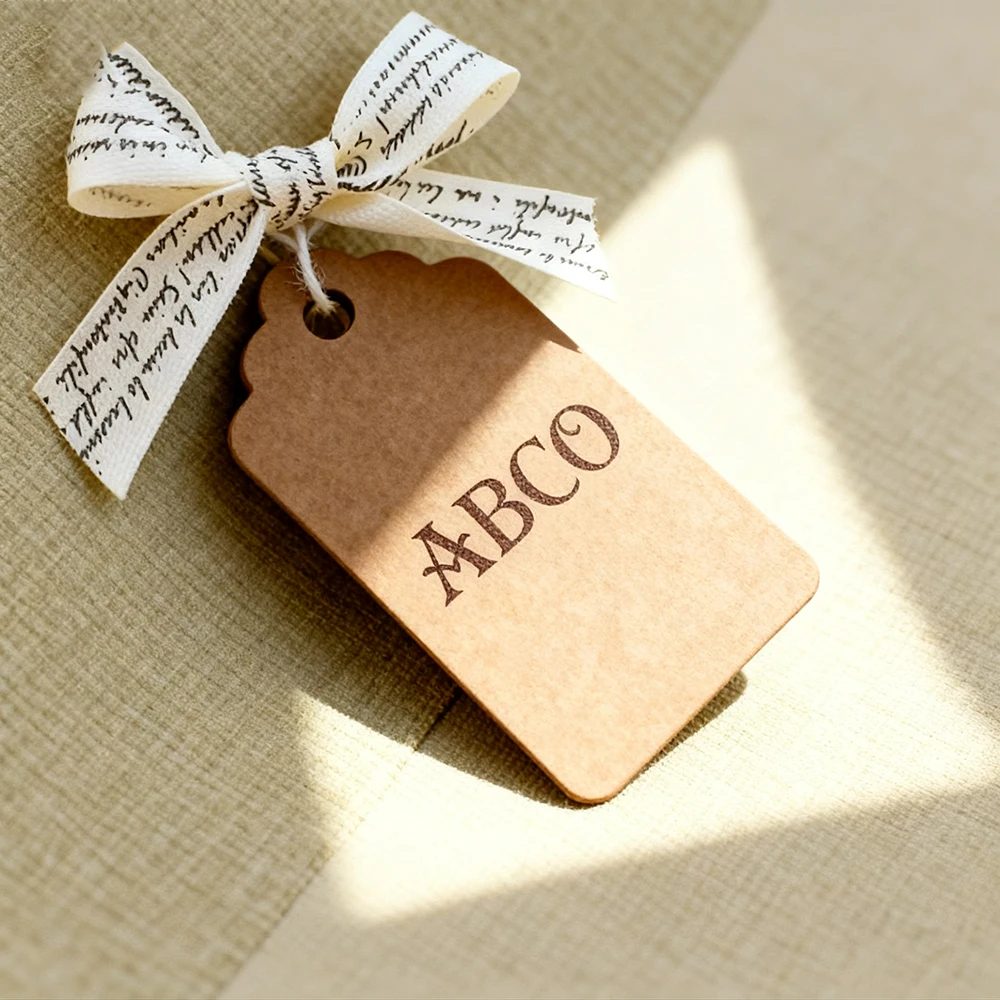 Custom Logo Kraft Paper Clothing Labels And Hang Tags Art