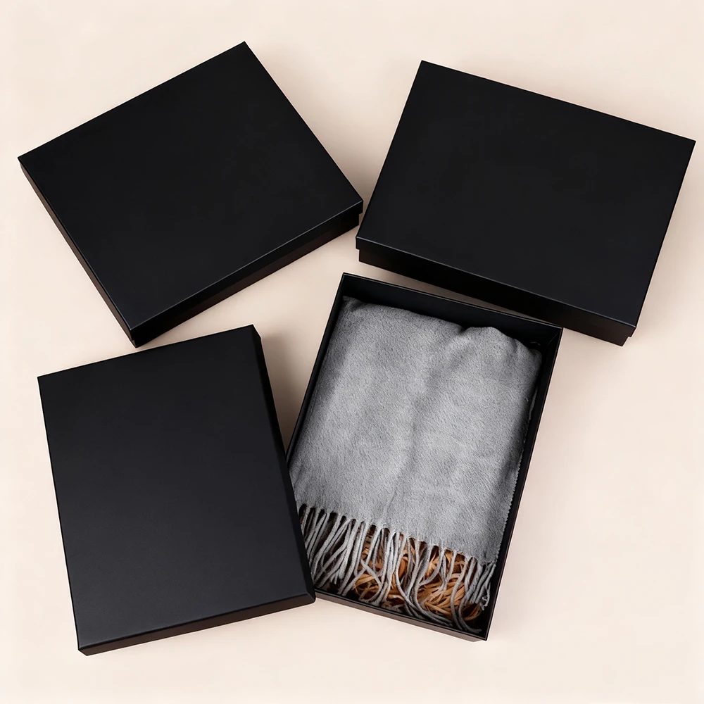 Elegant Custom Printed Logo Cardboard Scarf Box