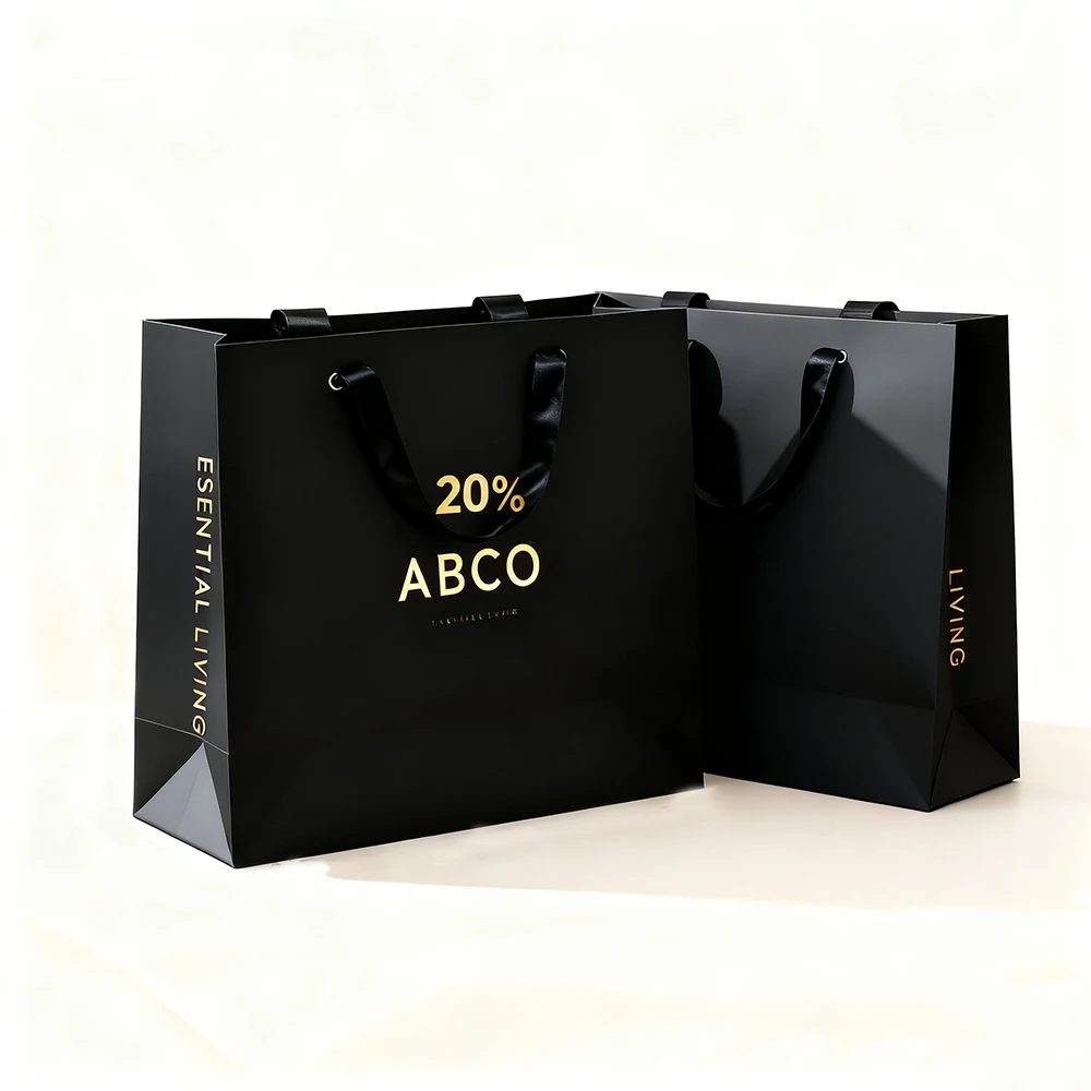 Black Matte Luxury Gift Paper Bag