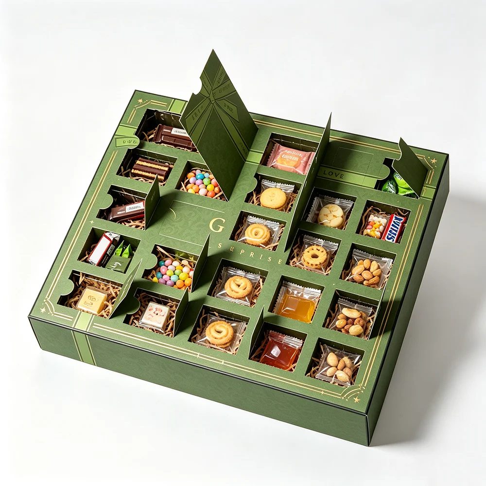 Custom Advent Calendar Luxury Cardboard Paper Gift Beauty Cosmetic Chocolate