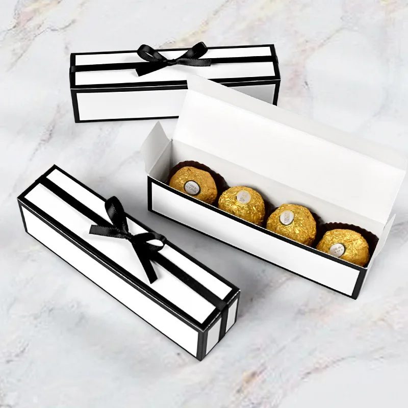 Chocolate Paper Boxes Folding Packaging Box Bow Gift Box