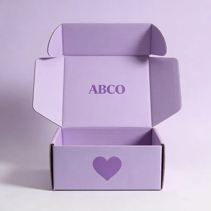 Luxurious Custom Logo Pink Corrugated Mailer Cardboard Paper Packaging