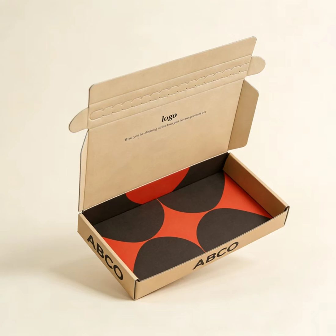 Cardboard Box Packaging Custom Printed Logo Self-adhesive Sealing Tear Strip