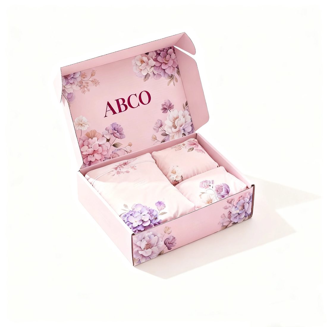 Custom Brand Pink Corrugated Clothing Shipping Boxes