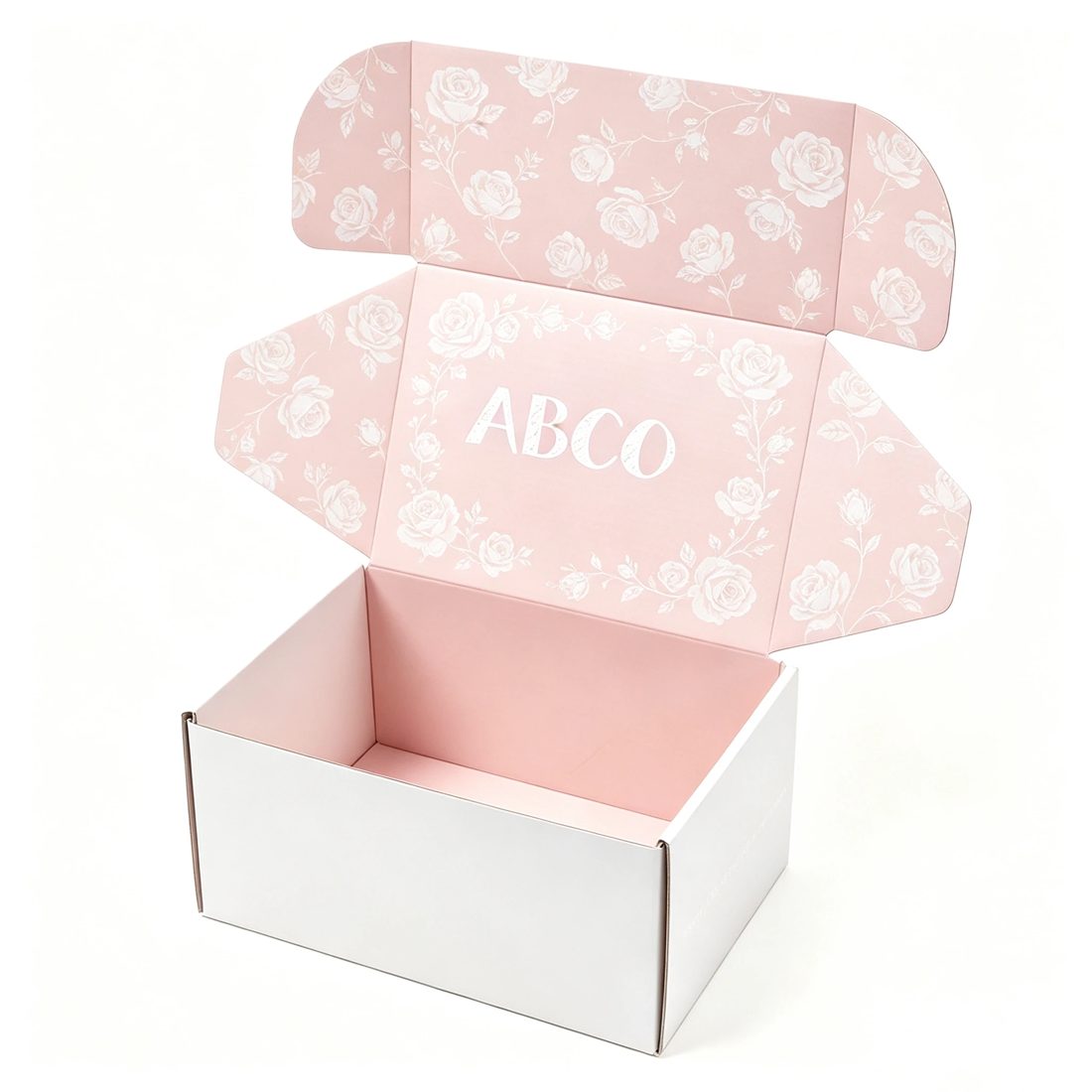 Custom Recycled Materials Self-erecting Corrugated Cardboard Mailing Box