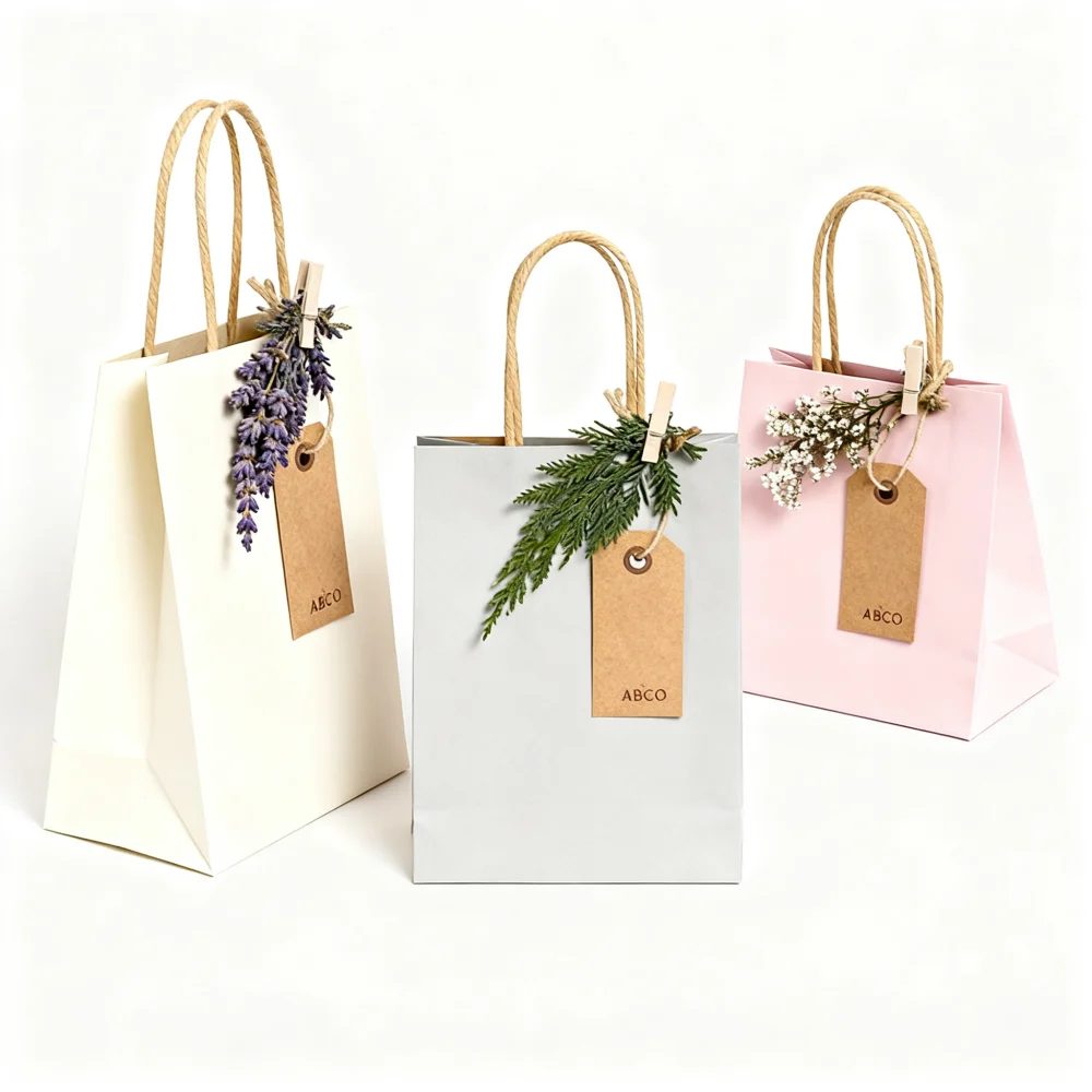 Custom Logo Kraft Paper Shopping Bags