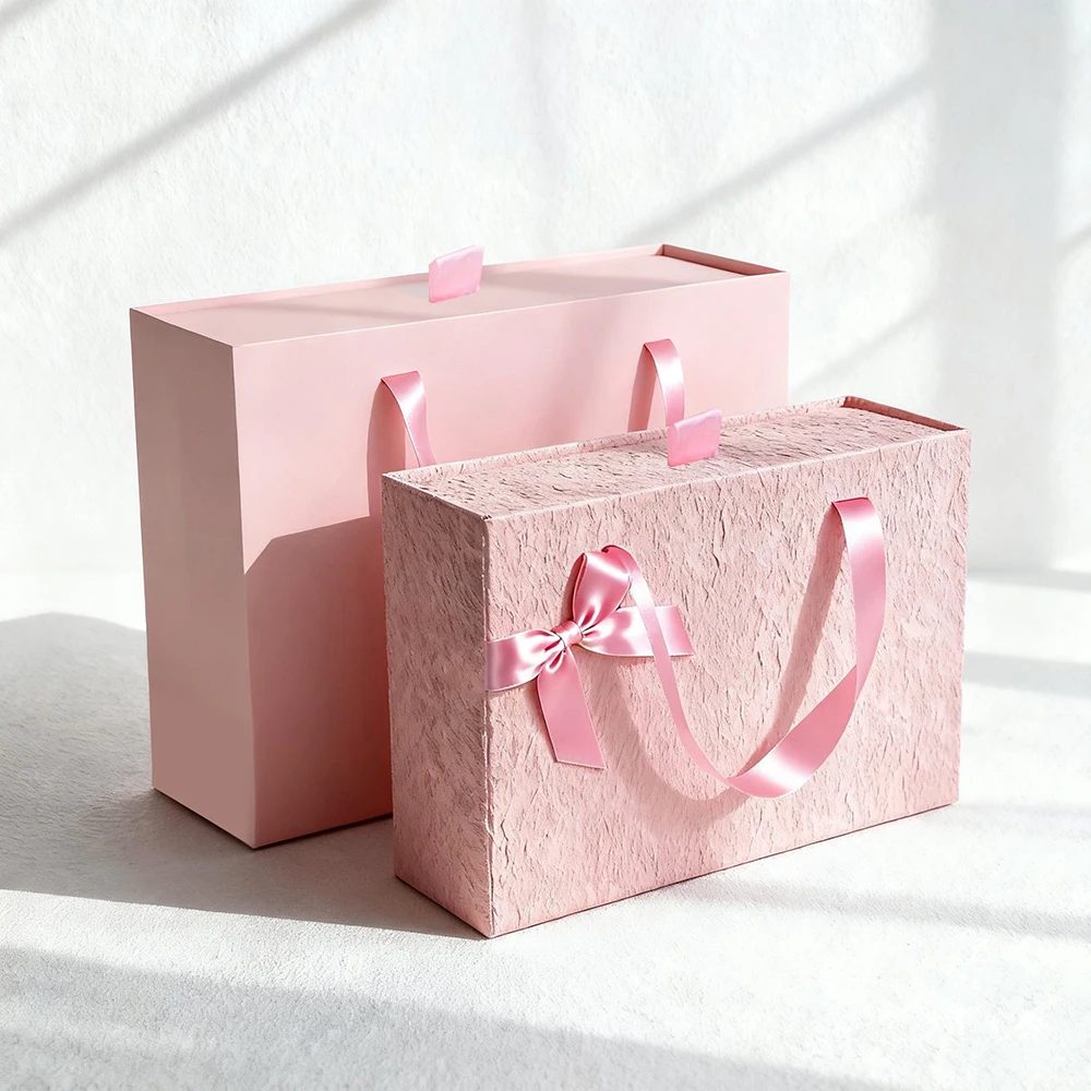 Custom Luxury Gradient Pearl Paper Lid Base Rigid Boxes