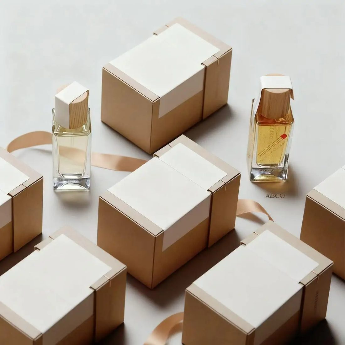 Custom Reusable Magnetic Square Cardboard Cosmetic & Perfume Packaging