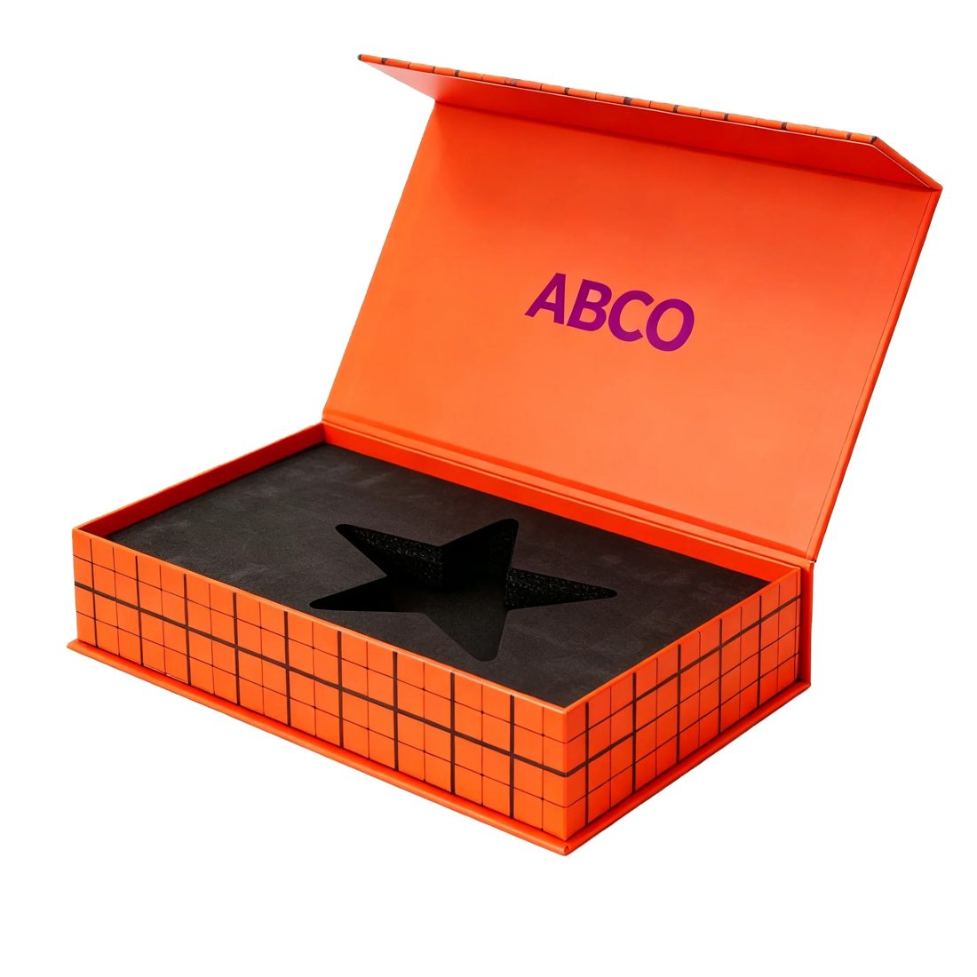 Folding Gift Box Magnetic Flip Design Hard Book Style Embossing