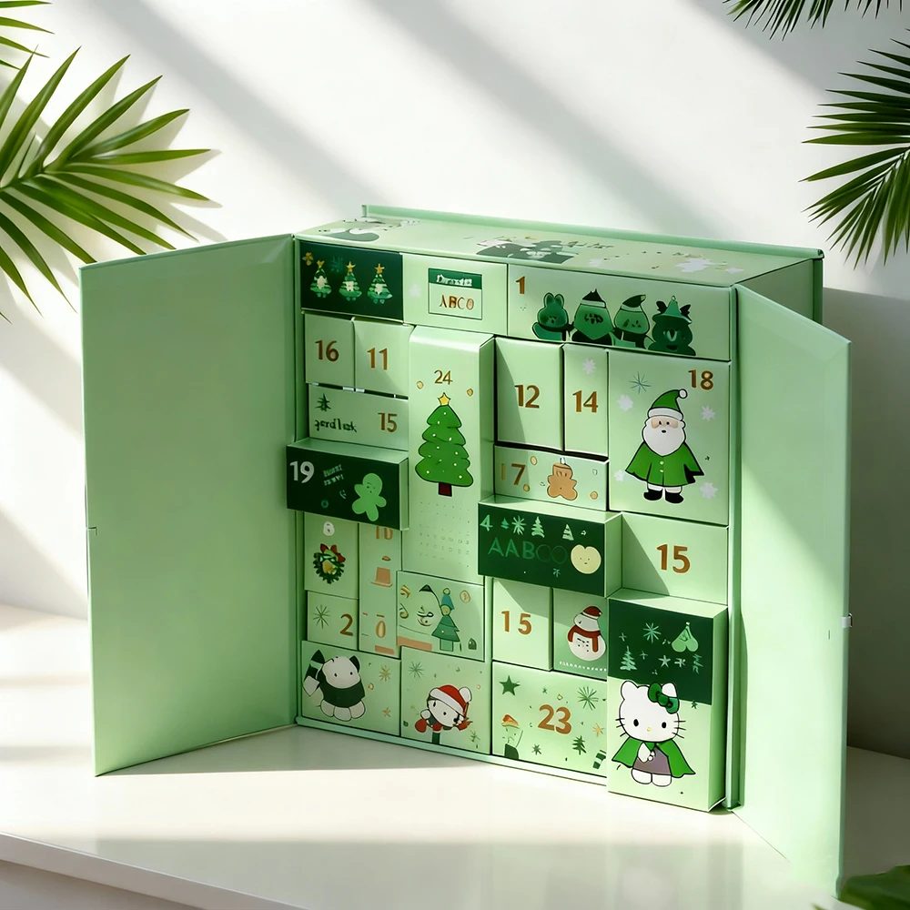 New Year Christmas Birthday Gift Box Foldable Blind Countdown Calendar