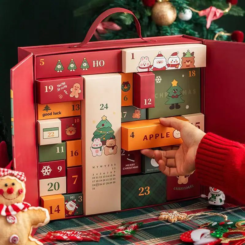 Custom Christmas Empty Calendar Boxes Packaging Box