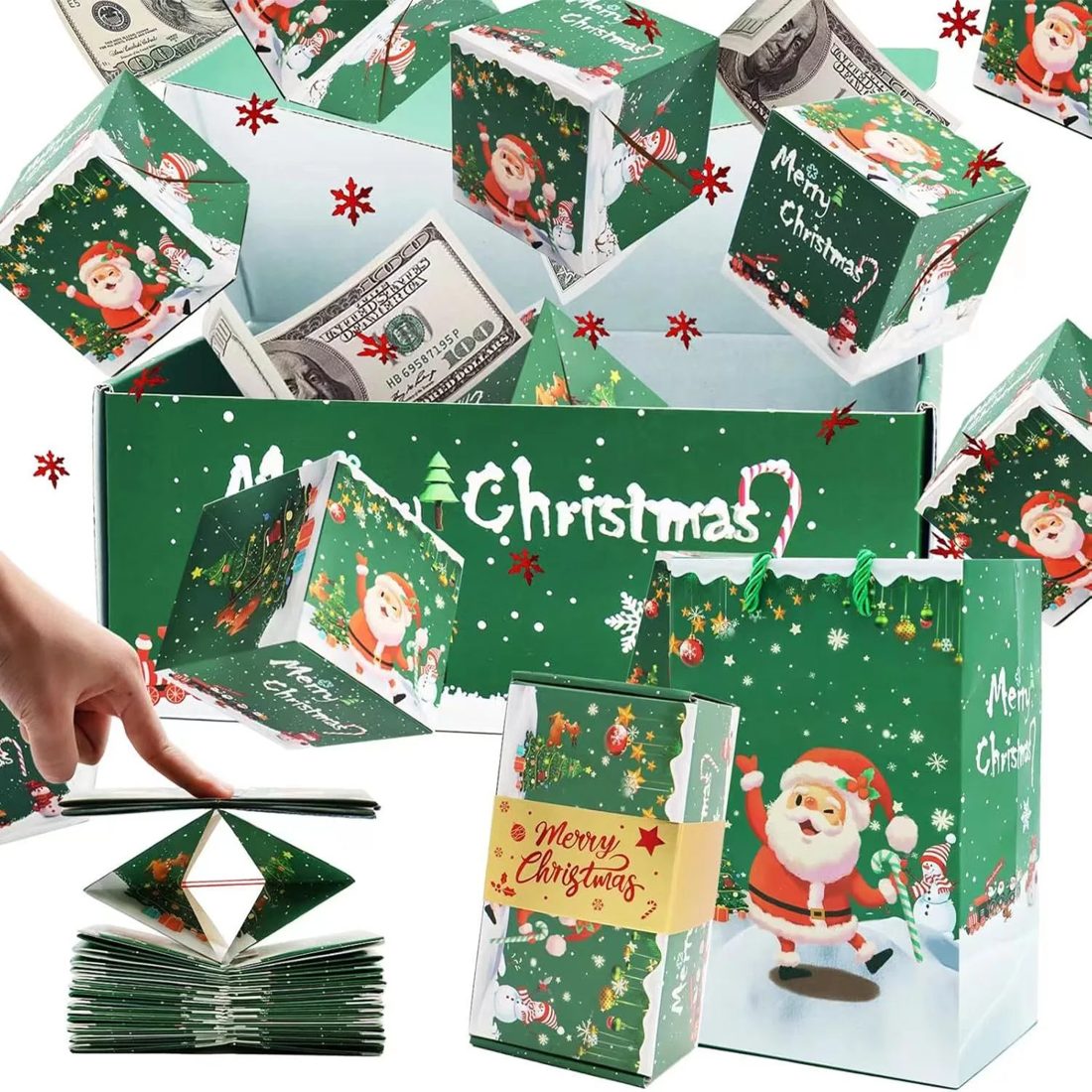 Recycled Materials Christmas Surprise Gift Box