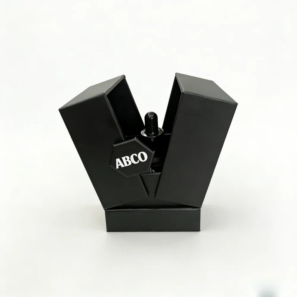Custom Black Paperboard Perfume Boxes