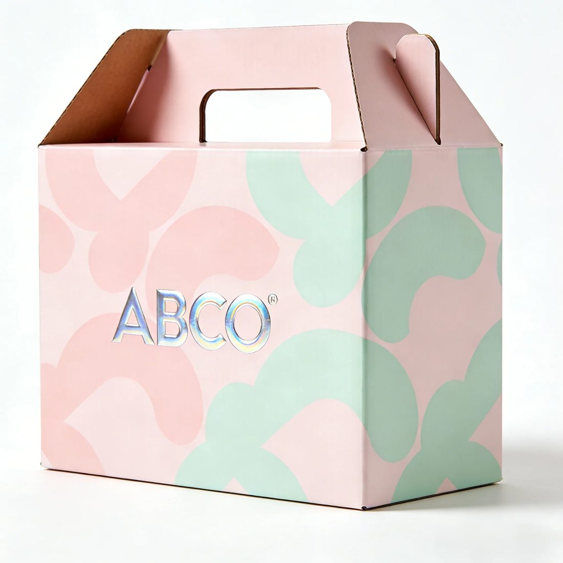 Custom Printed Corrugate Gable Display Kraft Paper Product Box