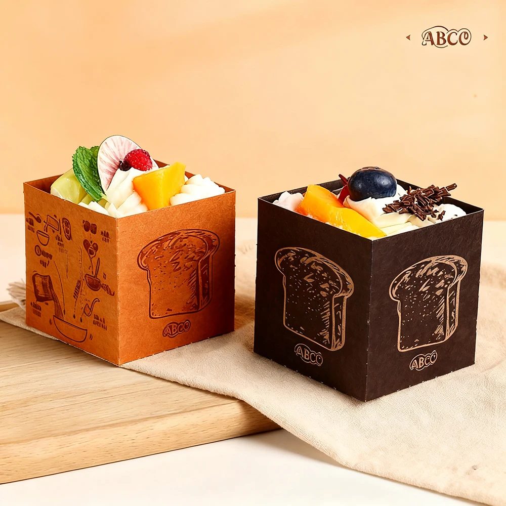 White Kraft Paper Cake Boxes