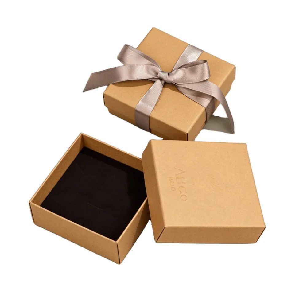 Jewelry Box Set Storage Necklace Earrings Packaging Paper Bag