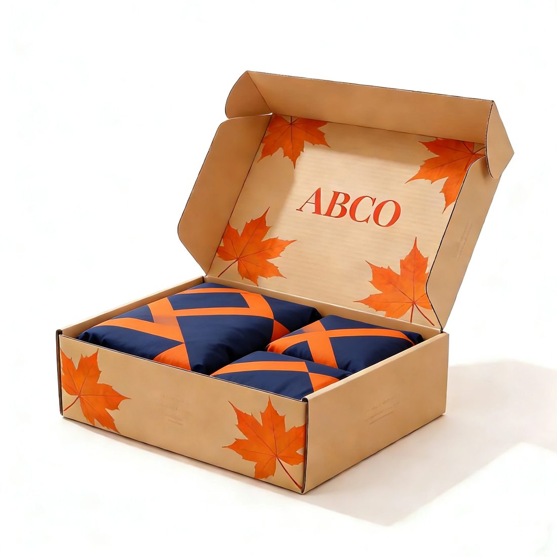 Custom Logo Printed Elegant Self Erecting Corrugated Paperboard Shipping Boxes