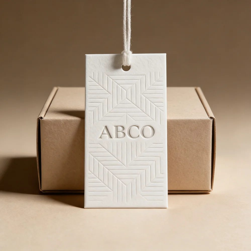 Custom Labels Paper Anti-counterfeit Gold Stamp Hang Tags For Socks