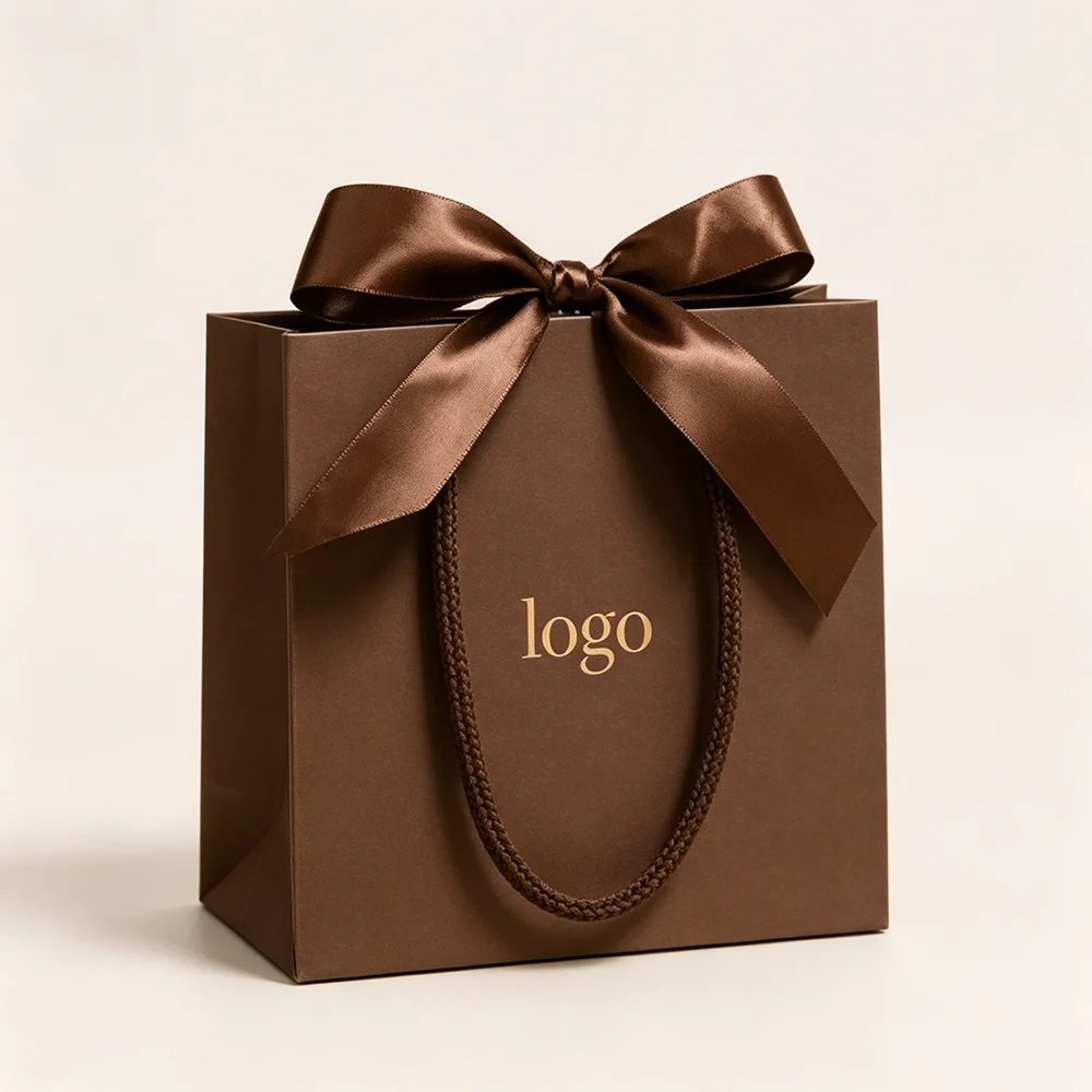 Luxury Custom Recycled Materials Your Own Logo Shopping Paper Bag