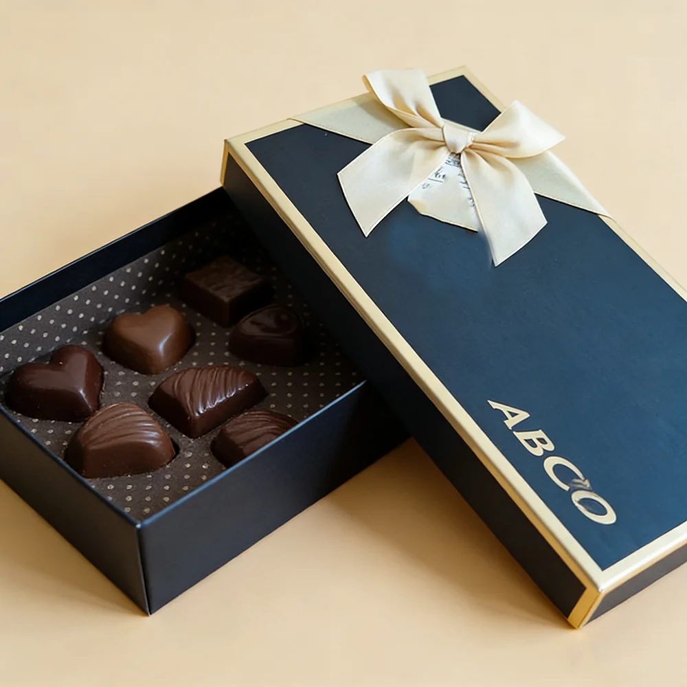 Food Cardboard Rigid Boxes Custom Logo Luxury Chocolate Gift Box