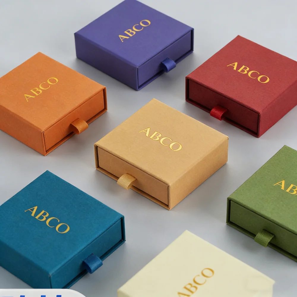Custom Luxury Paper Drawer Jewelry Box Gift Packaging