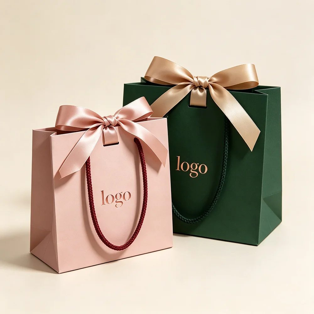 Custom Promotional Black Gift Shopping Luxury Craft Kraft Paper Bags