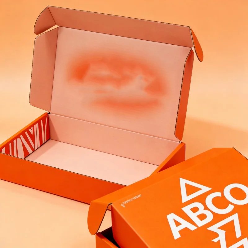 Custom Print Ecommerce Corrugated Self-sealing Paper Boxes