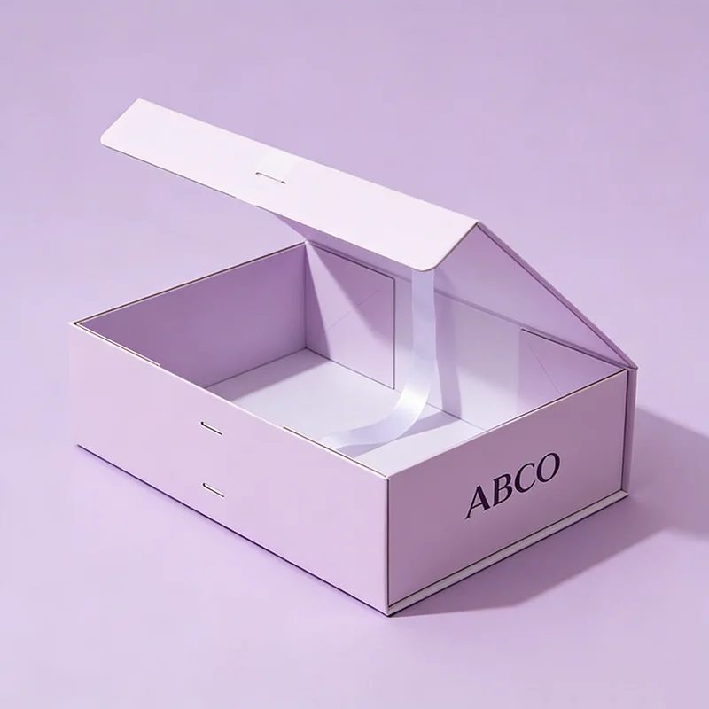 Luxury Folding Magnetic Box With Ribbon For Space-efficient Gift Packaging