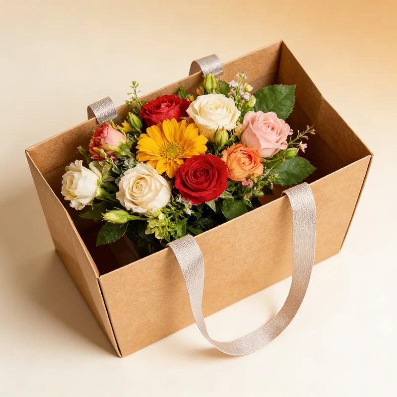 Brown Kraft Paper Luxury Flower Gift Bags