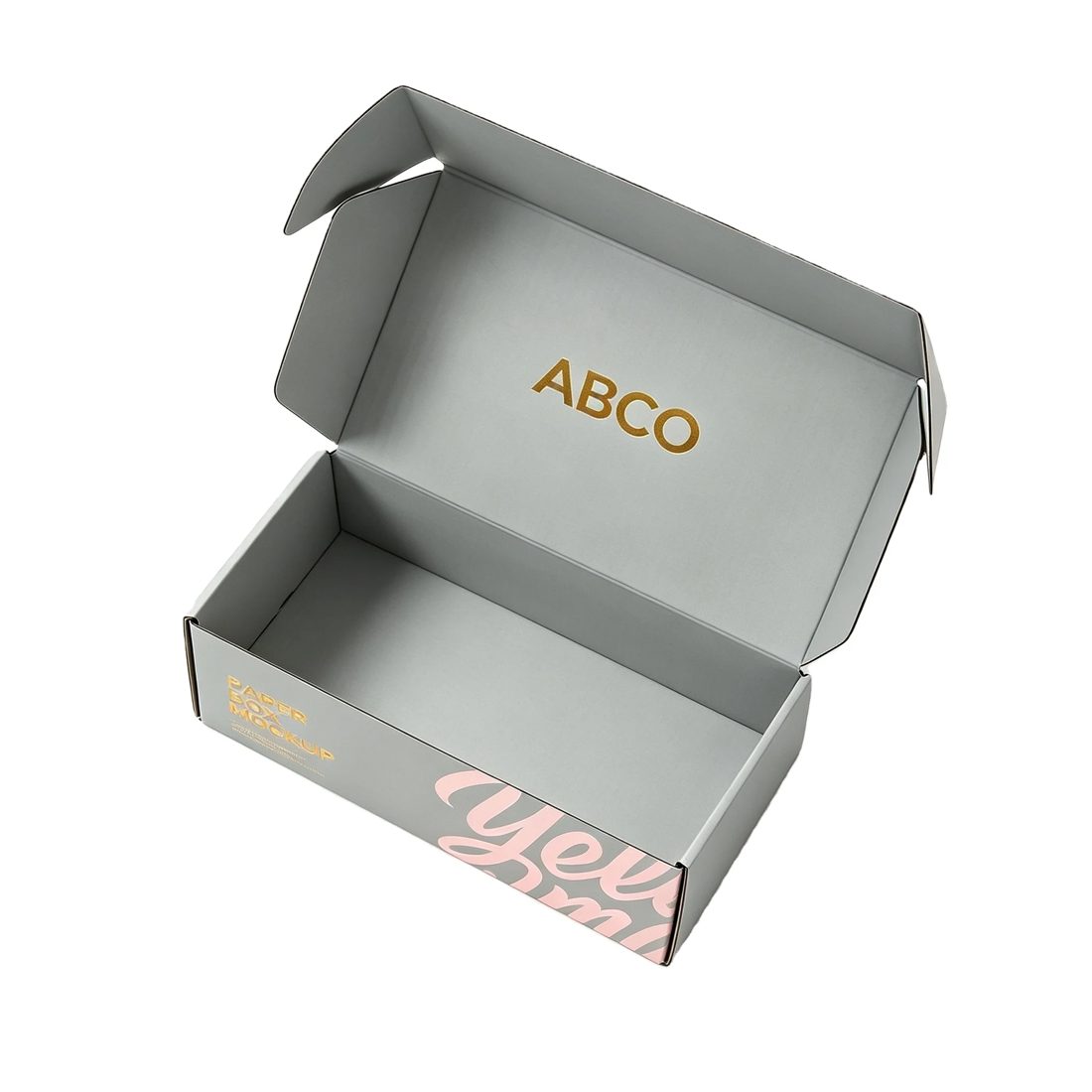 Custom Printed Corrugated Mailer Boxes Self Erecting Rectangle Paper Packaging
