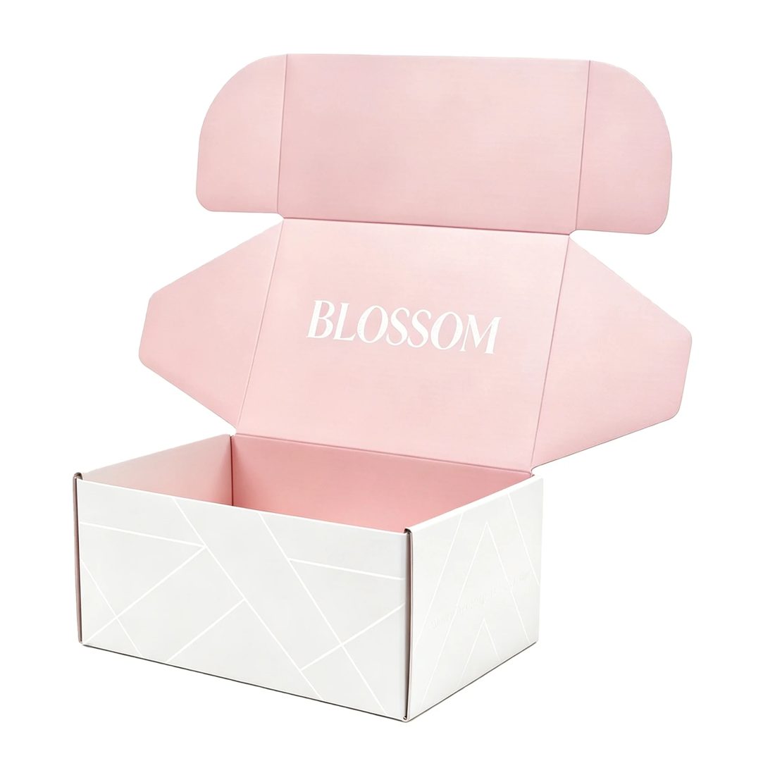 Custom Logo Corrugated Mailer Boxes Self Erecting Paper Packaging