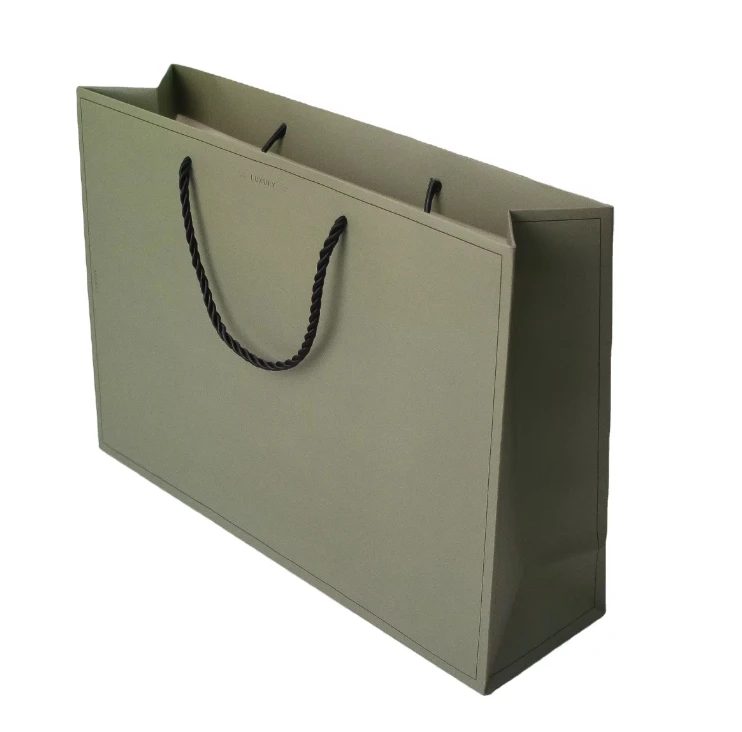 Custom Logo Gift Paper Bags Matte Finish Luxury Shopping Packaging