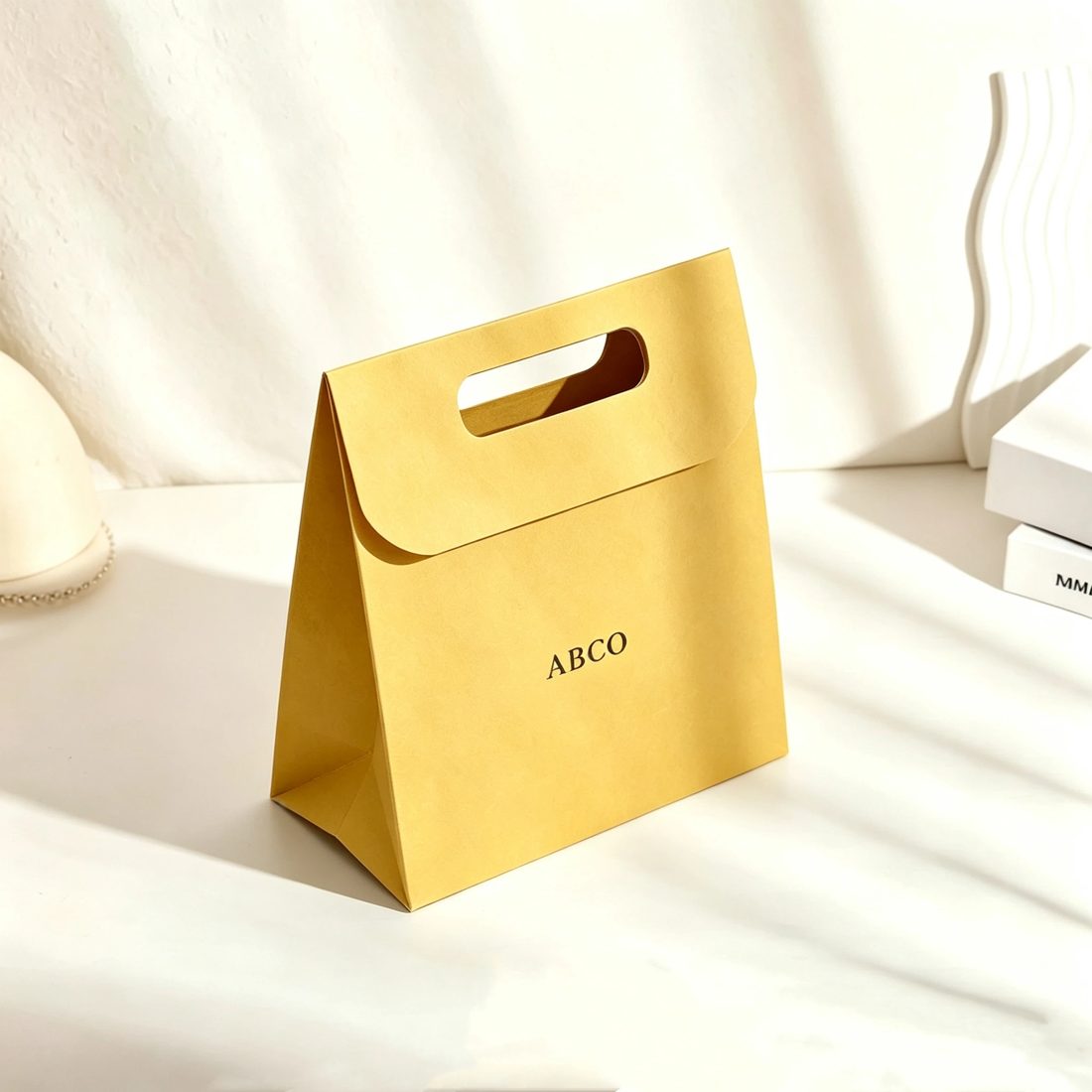250g Paper Gift Bags Gold Hot Stamping Packaging