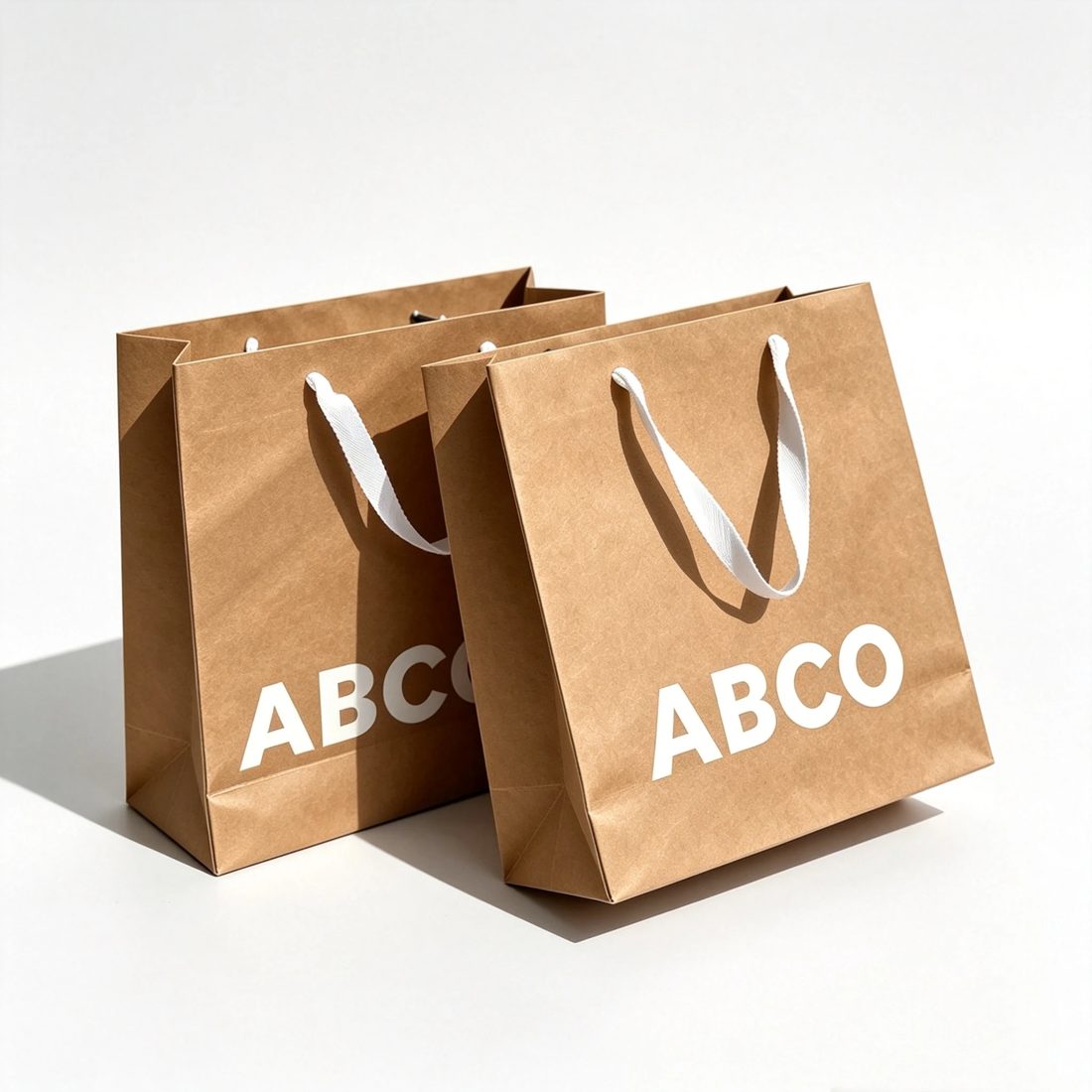 Custom Printed Brown Kraft Paper Gift Bags