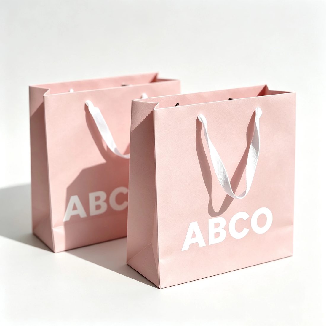 Paper Gift Bags Ribbon Handle Digital Printing Hot Stamping Shopping