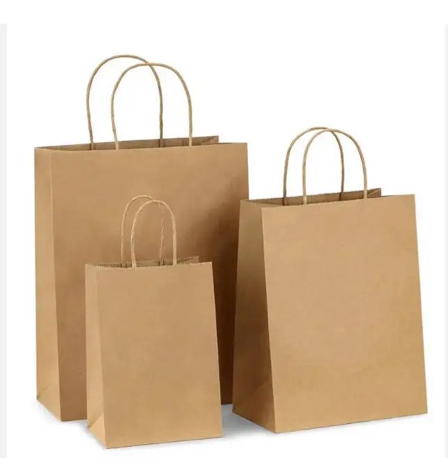 Paper Gift Bags Drawstring Ribbon Handle Luxury Packaging