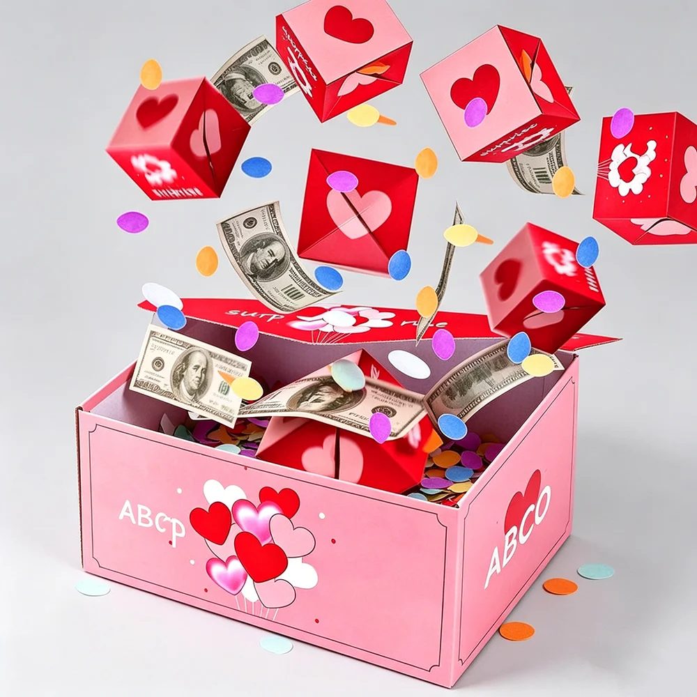 Custom Logo Square For Up Gift Box