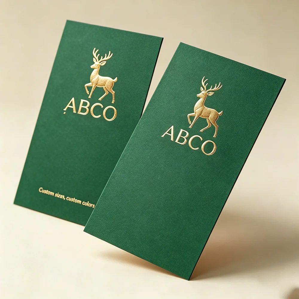 Custom Luxury Gold Foil Embossed Business Cards Thank You Your