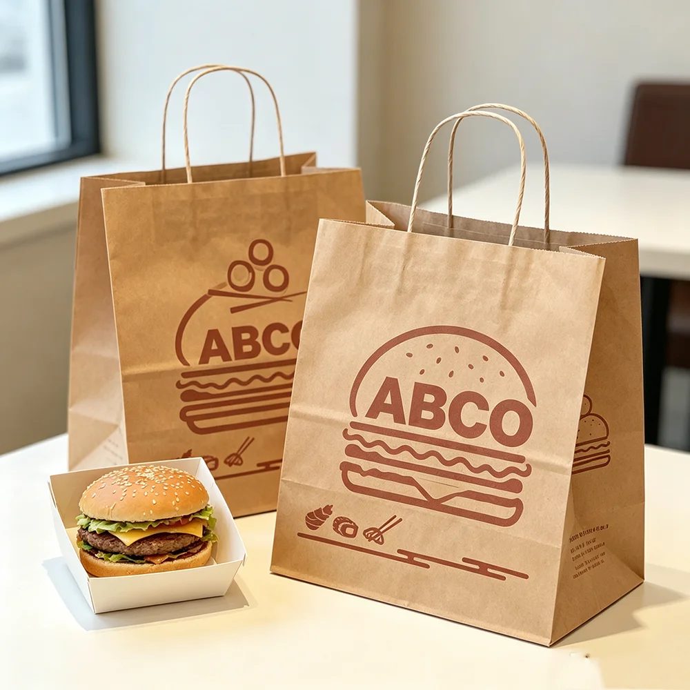 Custom Logo Printed Recycled Materials Disposable Fast Food Takeaway Cakes