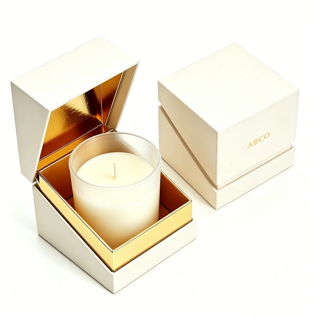 Custom Luxury Rigid Paper Candle Gift Packaging Box