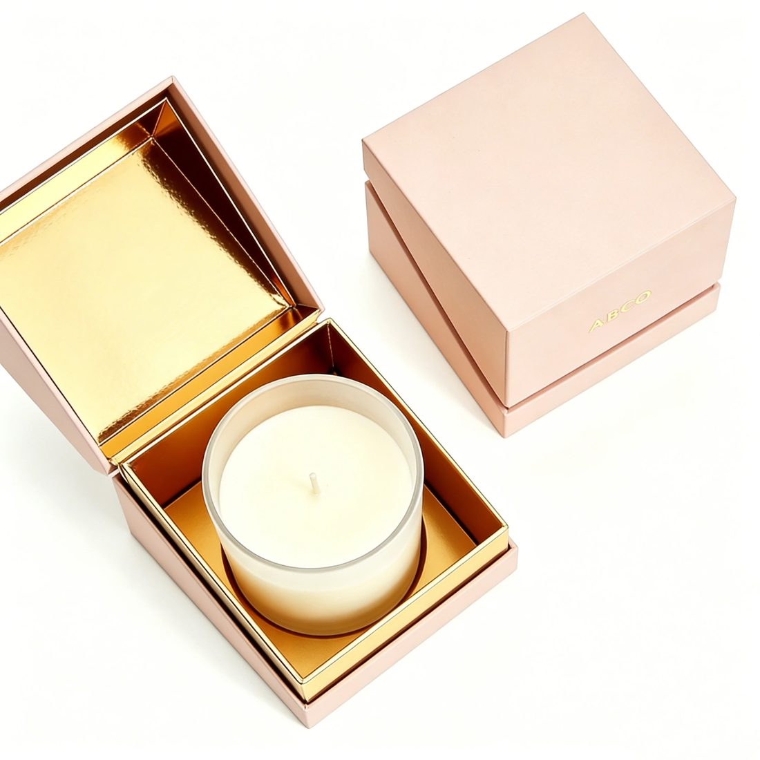 Luxury Premium Empty Rigid Paper Cardboard Candle Gift Packaging Box