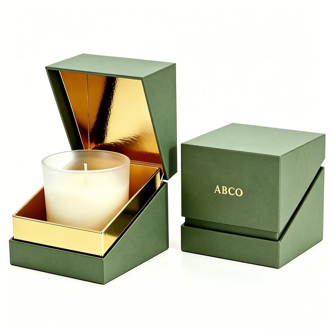 Customizable Rectangle Black Candle Jars With Paperboard Gift Boxes