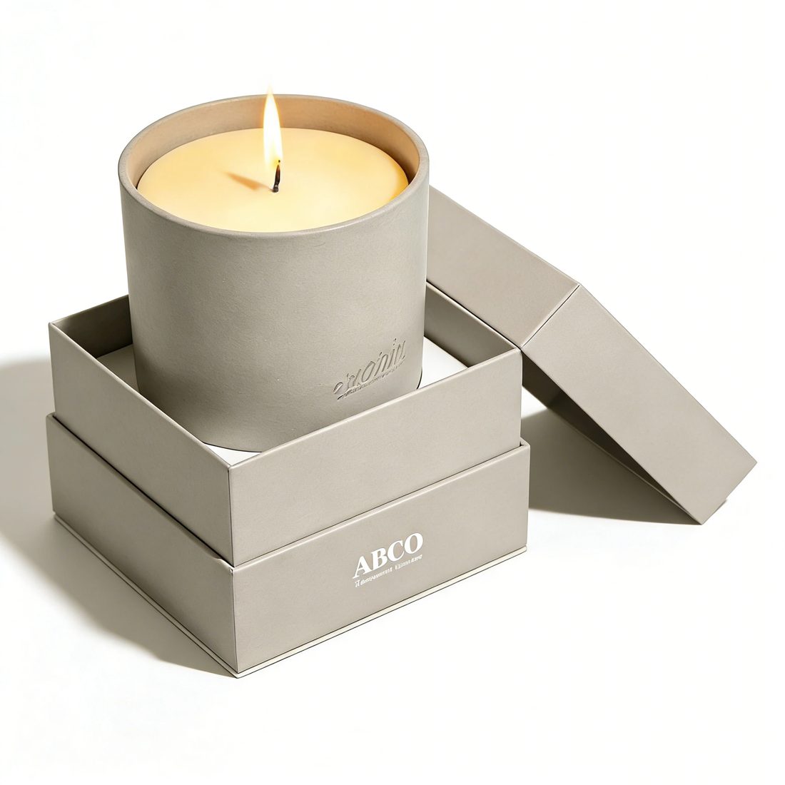 Luxury Custom Flip Rigid Paperboard Candle Gift Box